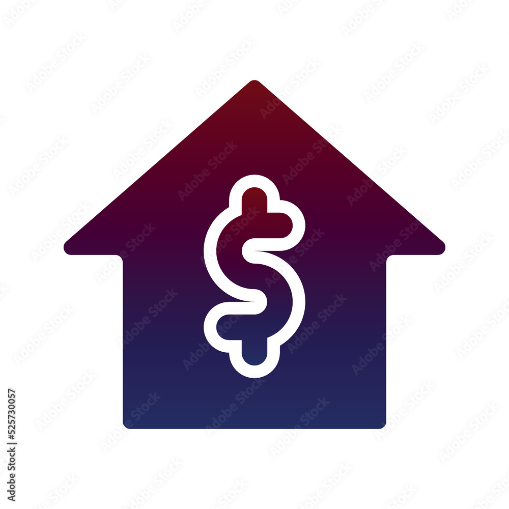 dollar home logo gradient design template icon element dollar home logo gradient design template icon element