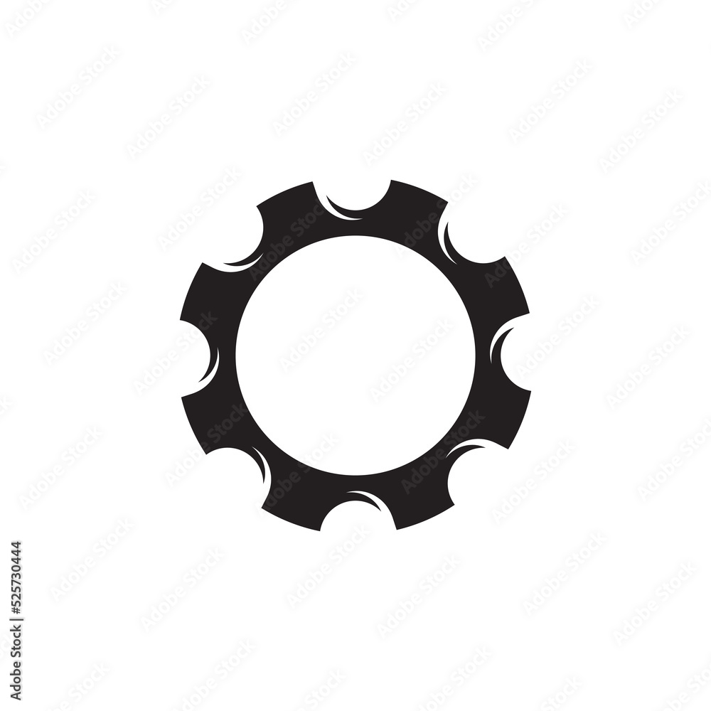 Gear Logo Icon Flat Style Design Inspiration Gear Logo Icon Flat Style Design Inspiration
