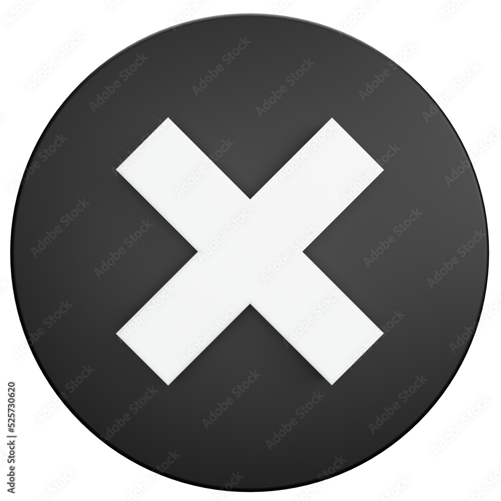 rejected button on transparent background. 3D Illustration rejected button on transparent background. 3D Illustration