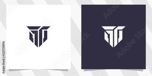 letter ft tf logo design