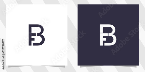 letter bf fb logo design
