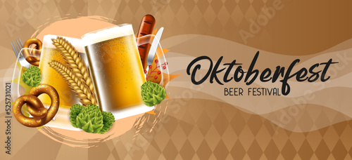 oktoberfest vector design can be use for poster, invitation and celebration purpose