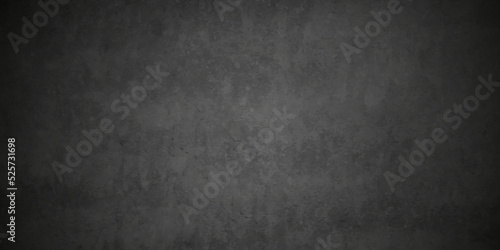 Photographie Dark black conrcrete cracked stone marble wall grunge backdrop background