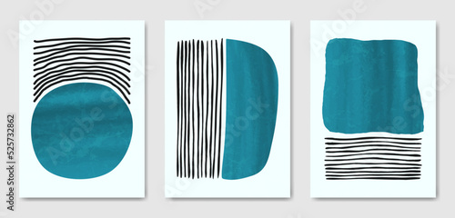 Aesthetic mid century modern Abstract shape Contemporary boho poster cover template. Minimal and natural Illustrations for art print, postcard, wallpaper, wall art.