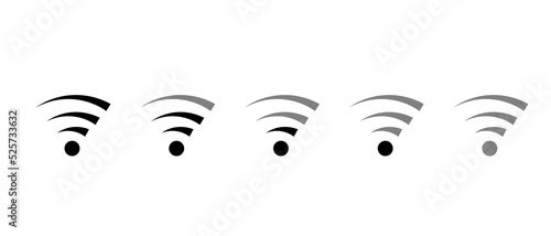 Wireless and wi-fi icon. Wi-fi signal symbol. Internet Connection - stock vector.