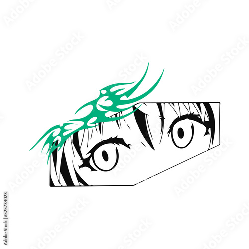 beautiful female eyes vector illustration