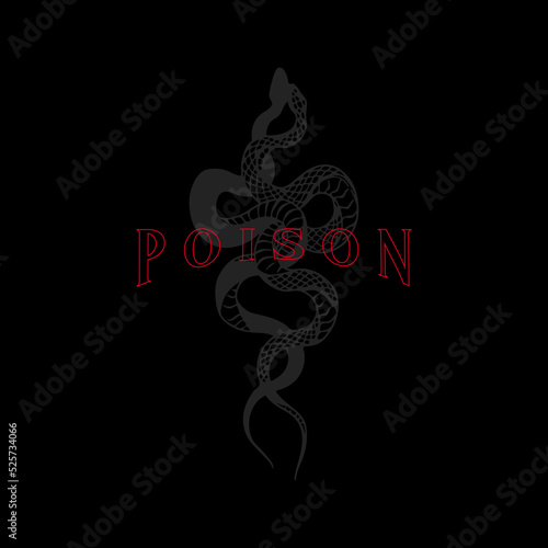vector illustration of snake silhouette concept