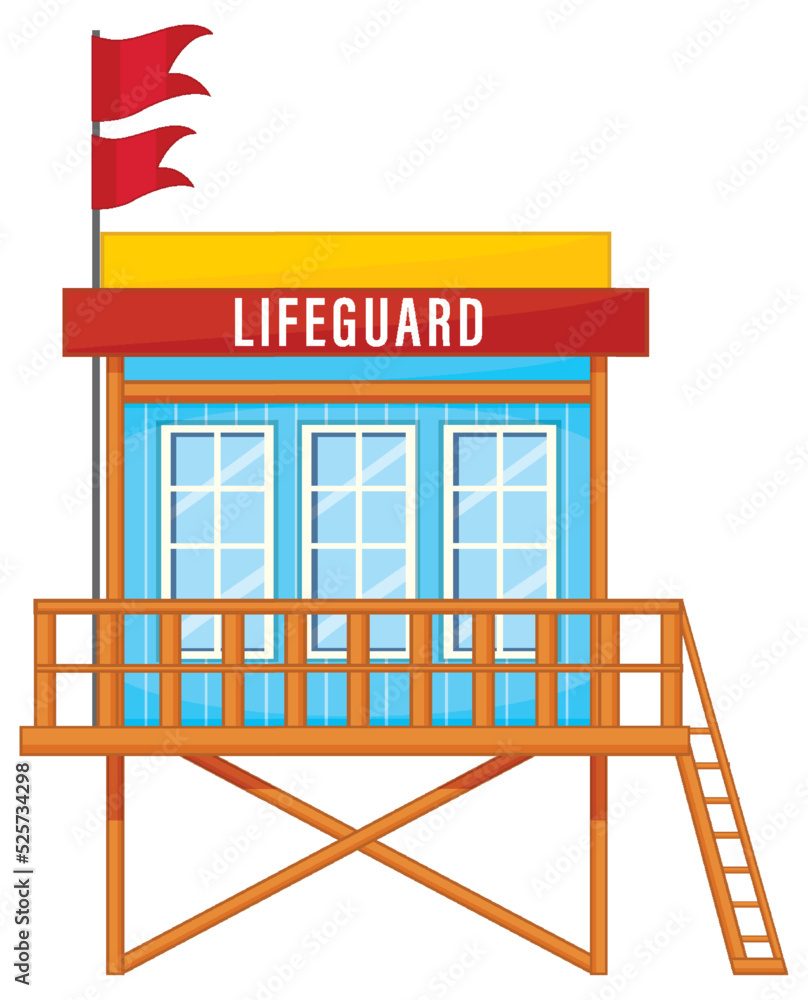 Lifeguard Tower Cartoon Style Lifeguard Tower Cartoon Style