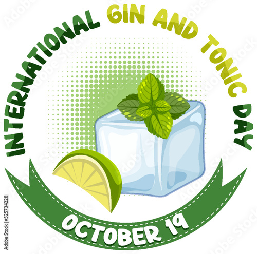 International gin and tonic day logo design