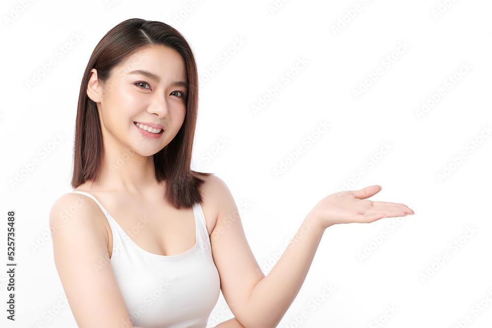 Beautiful young asian woman with clean fresh skin on white background, Face care, Facial treatment, Cosmetology, beauty and spa, Asian women portrait. Beautiful young asian woman with clean fresh skin on white background, Face care, Facial treatment, Cosmetology, beauty and spa, Asian women portrait.