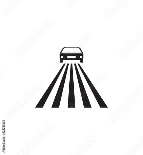 car with road icon,vector best flat icon.