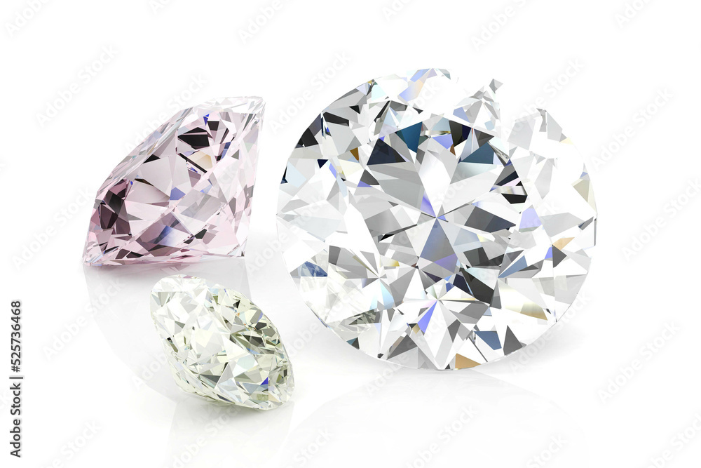 gemstone on background.3D rendering gemstone on background.3D rendering