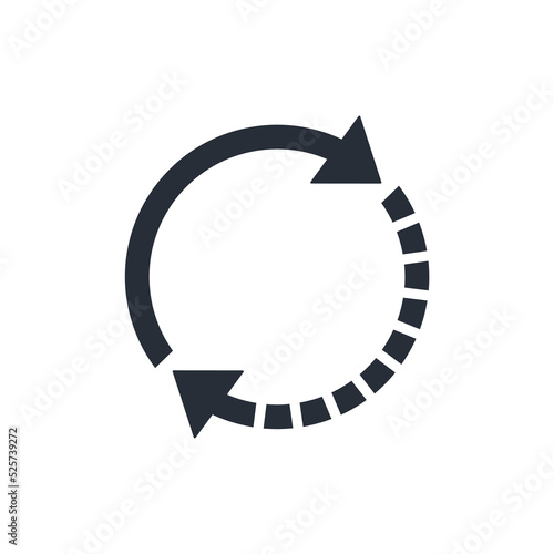 The movement of the recovery process. Vector linear icon isolated on white background.