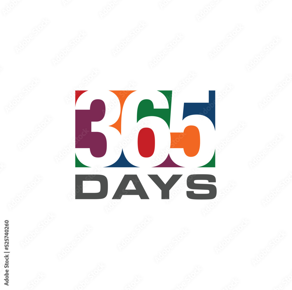365 Days icon. Logo design. Vector Illustration. 365 Days icon. Logo design. Vector Illustration.