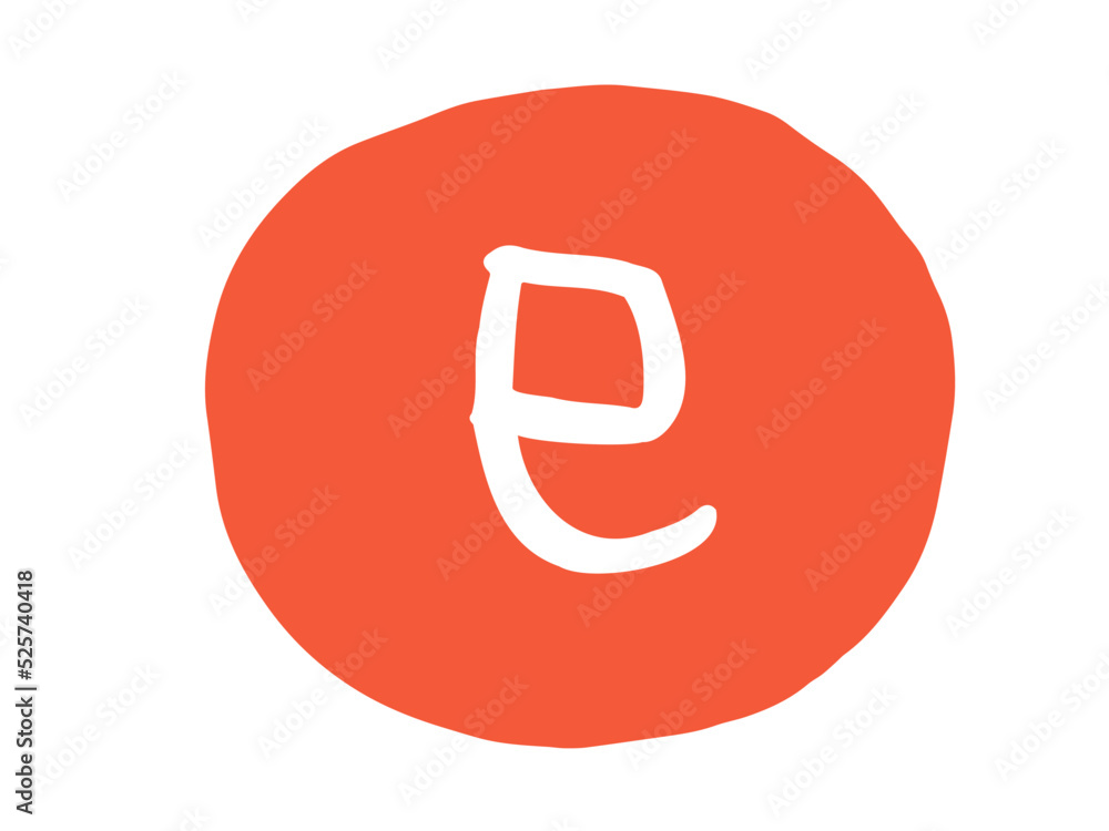 かわいい十二支漢字の巳のスタンプ/手描き文字イラスト Stock Vector | Adobe Stock