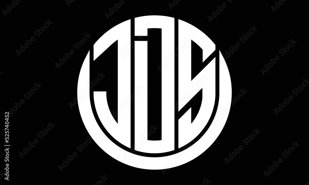 JDS three letter circle logo design vector template. monogram symbol on ...