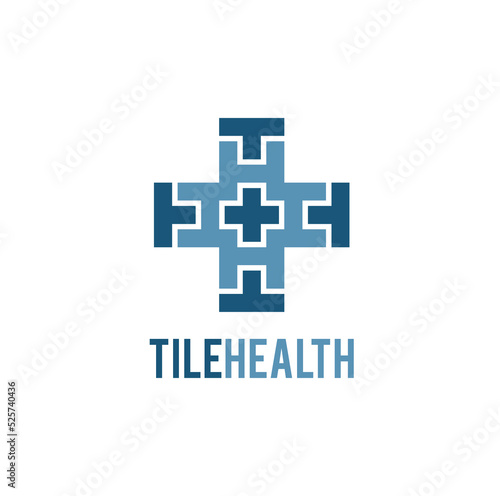 Letter T and H, Cross icon. Medical Symbol. Logo design. Vector Illustration.