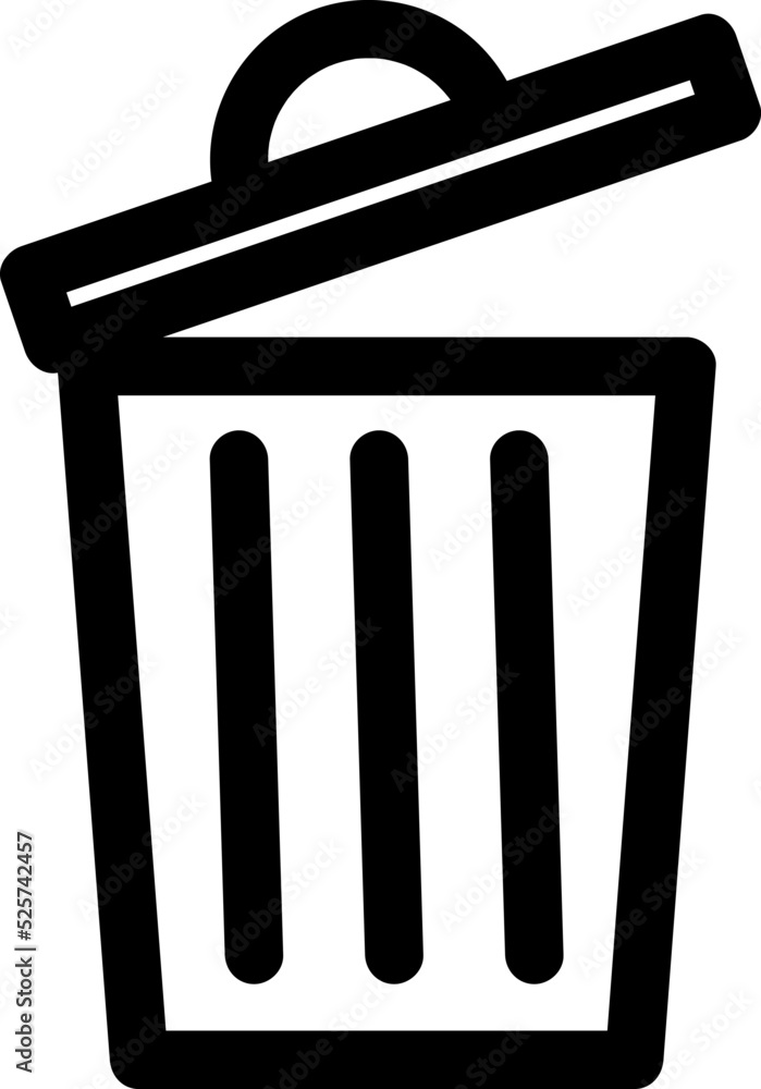 Simple trash can icon vector illustration on white background
Simple trash can icon vector illustration on white background