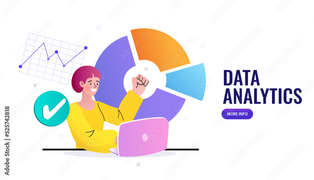 Obraz premium Data analysis and business information research solution concept with 