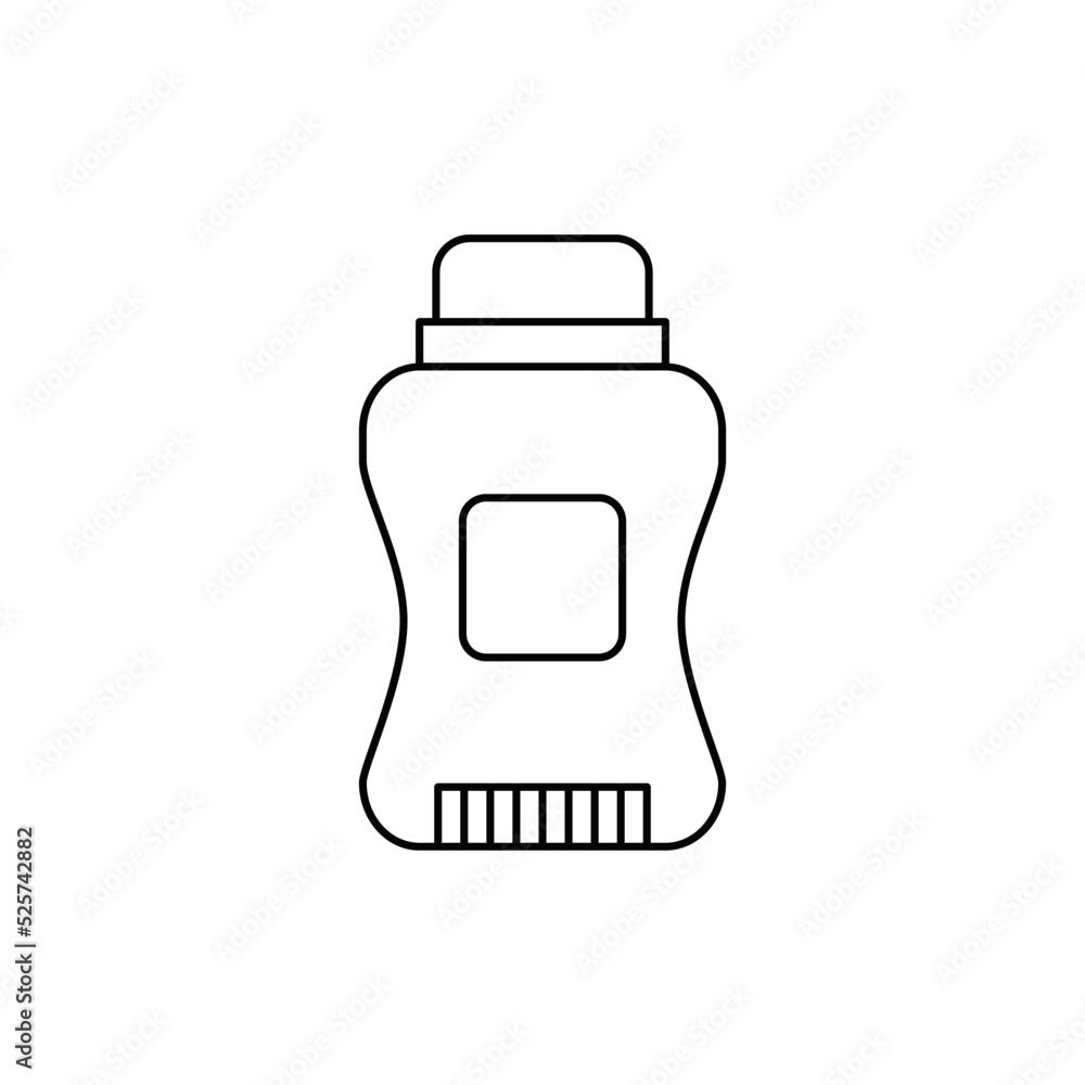 Deodorant roll icon in line style icon, isolated on white background Deodorant roll icon in line style icon, isolated on white background