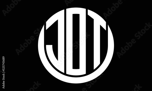 Canvastavla JOT three letter circle logo design vector template