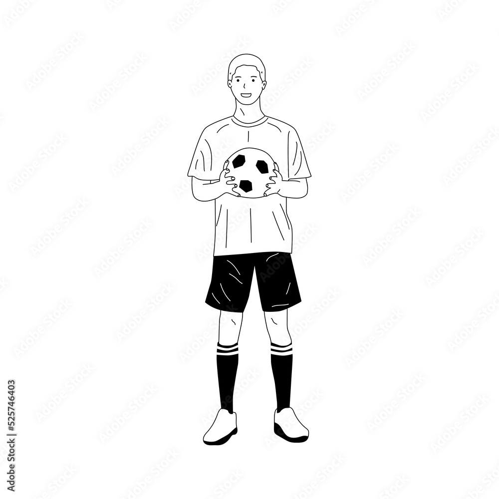 illustration of football player,people playing ball