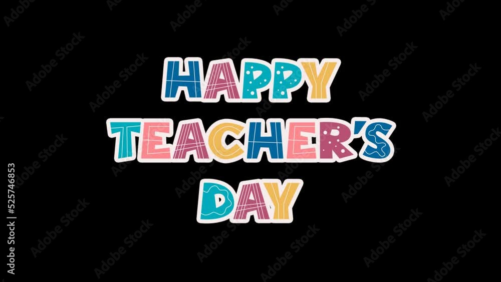 Happy teachers day animated text Happy teachers day animated text