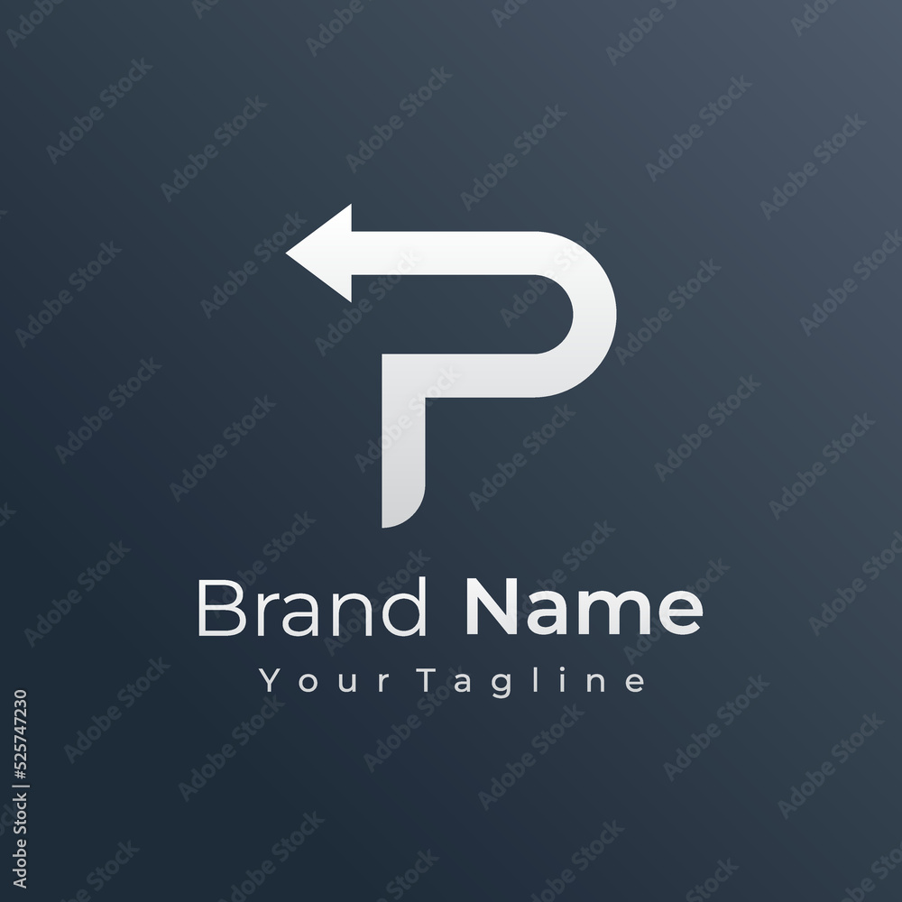 Abstract Logo design element initial letter P monogram. Luxurious, elegant and minimalist symbol. Logo can be used for brand, identity and others. Abstract Logo design element initial letter P monogram. Luxurious, elegant and minimalist symbol. Logo can be used for brand, identity and others.
