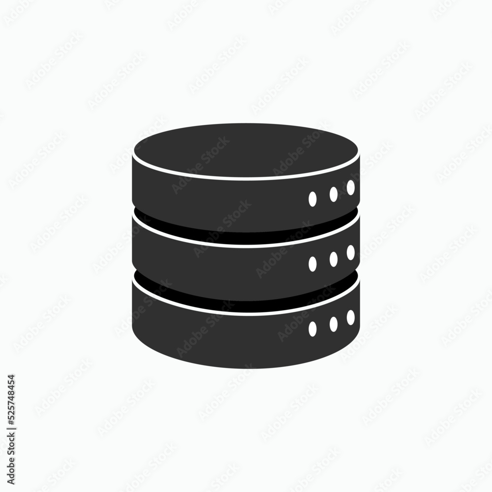Server Icon. Data Storage Symbol - Vector. Server Icon. Data Storage Symbol - Vector.