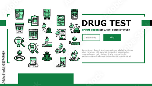 Drug Test Examination Device landing header vector