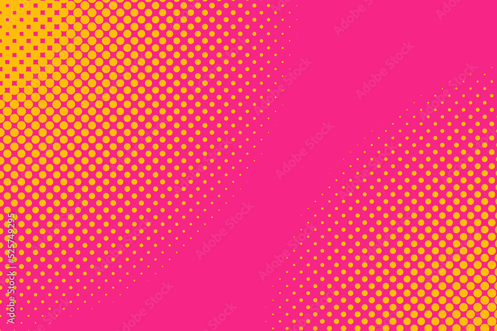 Pink yellow pop art background with halftone dots in retro comic style. Vector illustration. Pink yellow pop art background with halftone dots in retro comic style. Vector illustration.