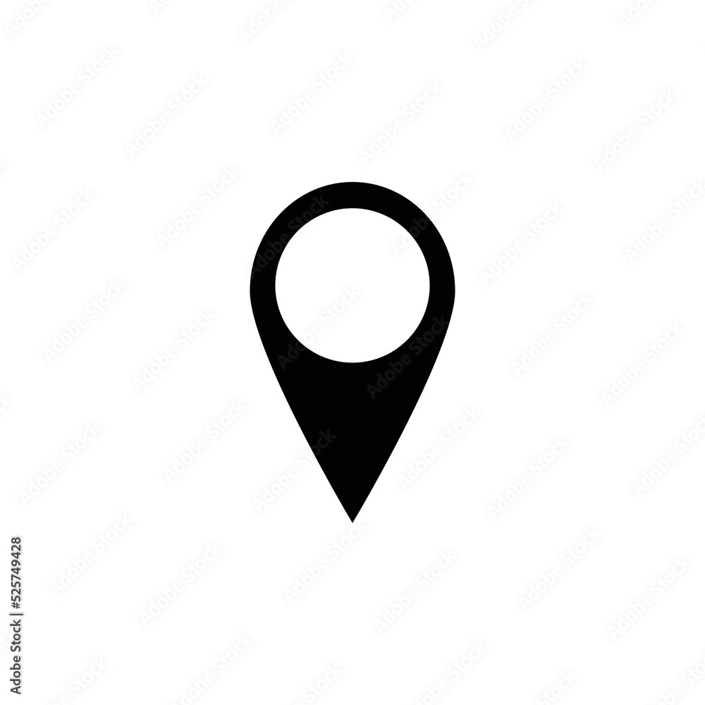 Location vector icon. Place symbol. GPS pictogram, flat vector sign isolated on white background. Simple vector illustration for graphic and web design. Location vector icon. Place symbol. GPS pictogram, flat vector sign isolated on white background. Simple vector illustration for graphic and web design.