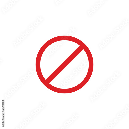 Free Download Vector stop icon, prohibited passage, no entry sign on white background, red stop logo, prohibition sign, vector artwork. - GFXLoad