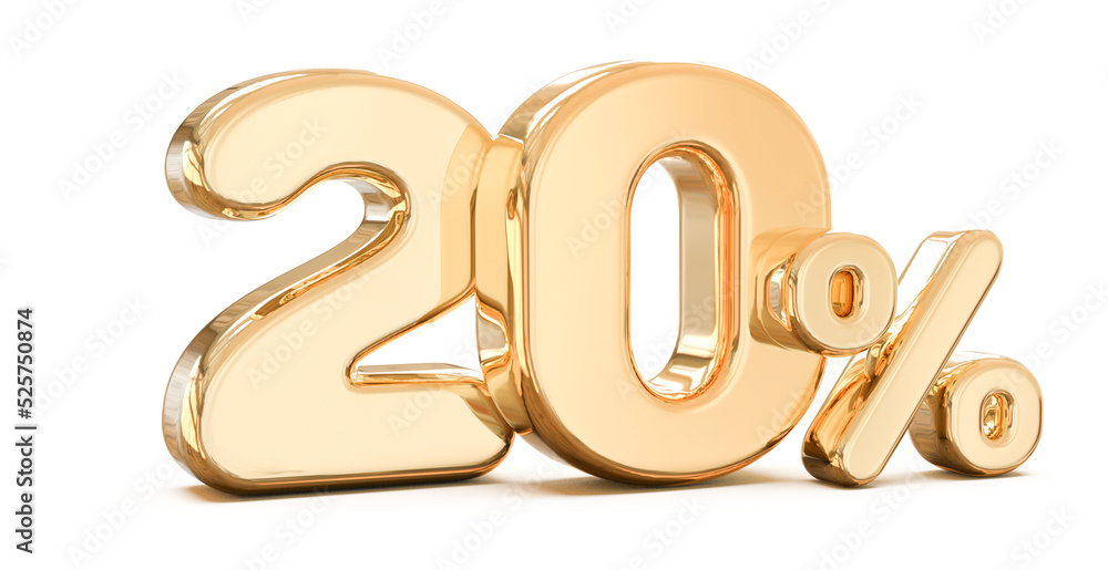 3d number 20 percent gold promotion 3d number 20 percent gold promotion