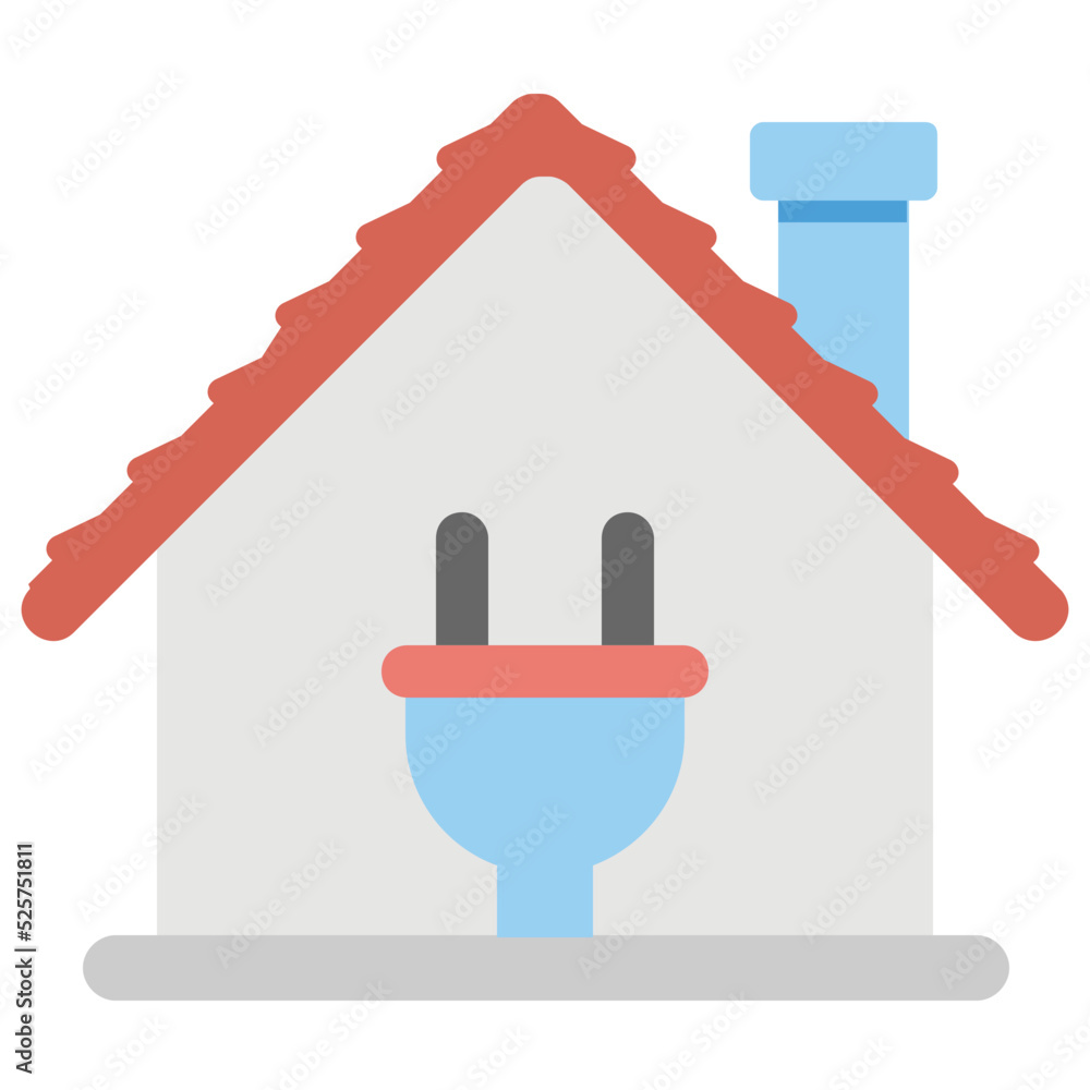 Obraz premium Electricity Flat Colored Icon