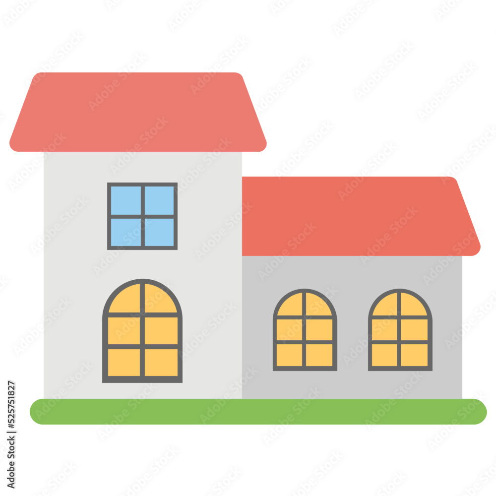 House Flat Colored Icon House Flat Colored Icon