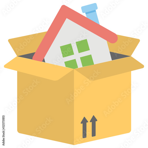 Model Home Flat Colored Icon