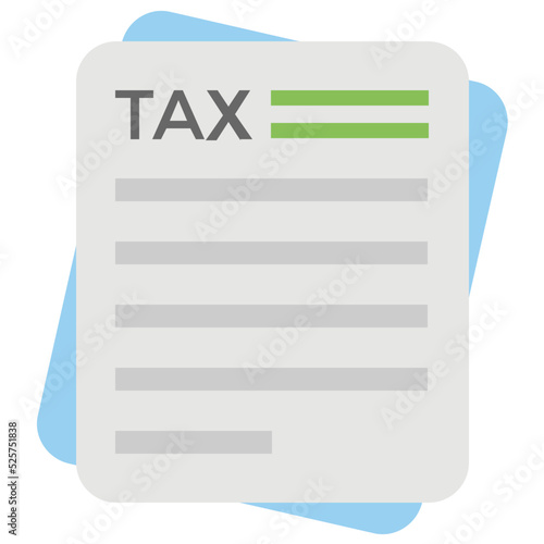 Tax Papers Flat Colored Icon © creativestall