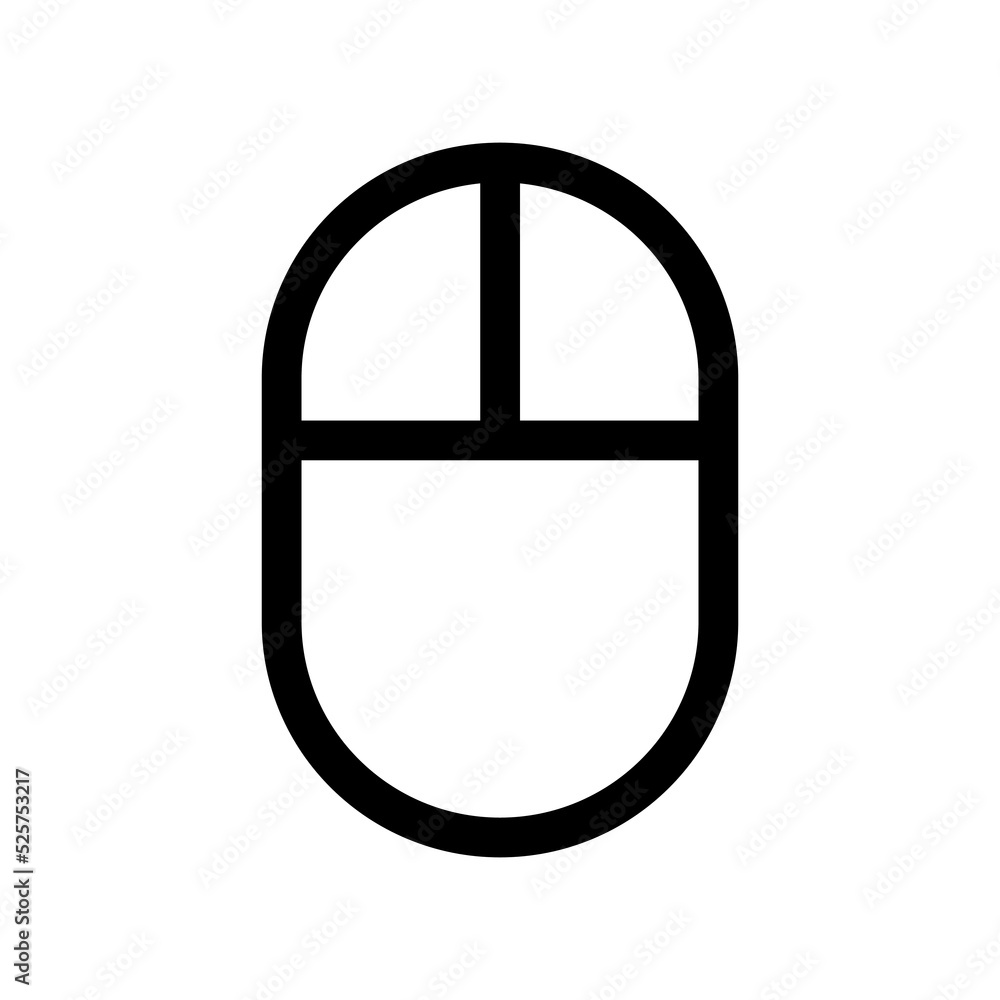 Computer mouse outline icon. Black and white item from set dedicated computers and office equipment, linear vector. Computer mouse outline icon. Black and white item from set dedicated computers and office equipment, linear vector.