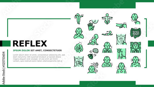 Reflex Of Human Neurology System landing header vector