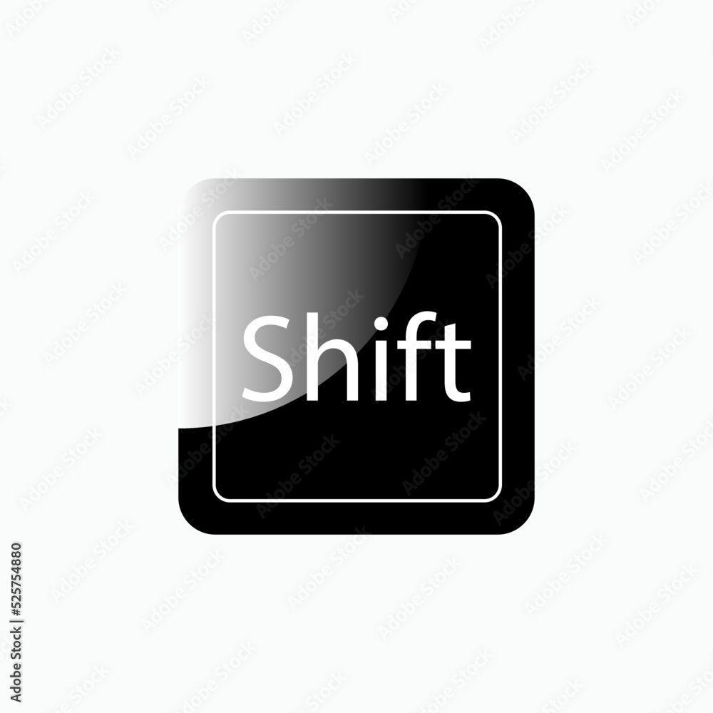 Shift Button Icon. Symbol Button in Keyboard or Keypad to Typewrite