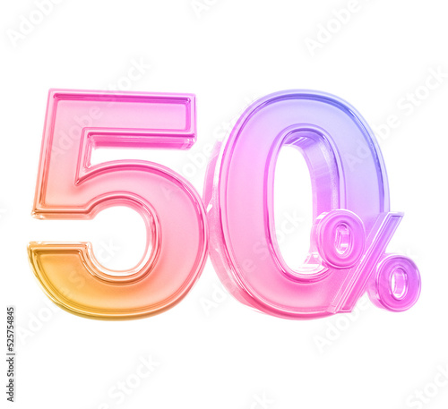 sale 50 percent number gradient