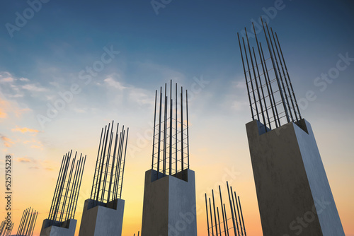Metal reinforcement for construction and production.