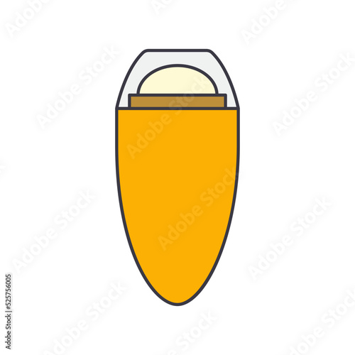 Deodorant roll icon in color, isolated on white background 