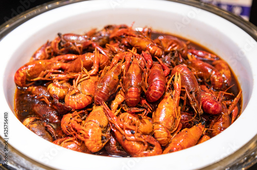 The seafood in the cafeteria