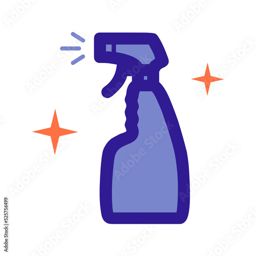 Cleaning agent atomizer outline icon. Vector dedicated to cleaning and hygiene.