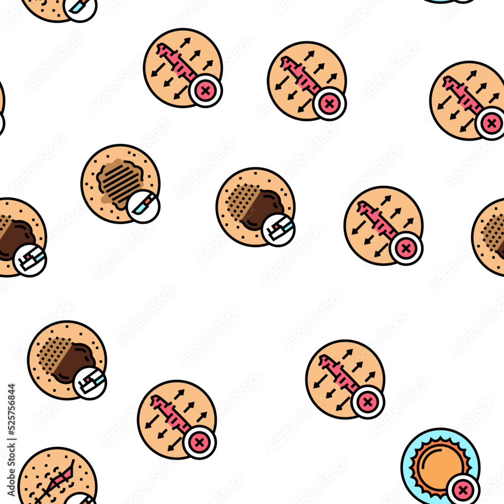 Mole Skin Problem And Disease vector seamless pattern