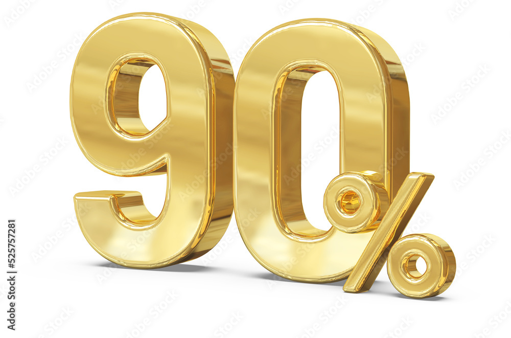 promotion 90 percent number gold 3d with generative AI promotion 90 percent number gold 3d with generative AI