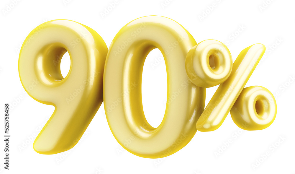 promotion 90 percent number gold 3d promotion 90 percent number gold 3d