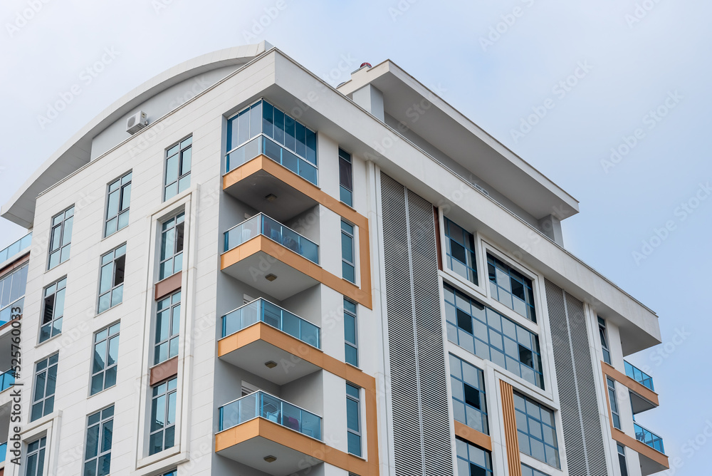 Corner of an apartment building in Alanya, Turkey. Corner of an apartment building in Alanya, Turkey.